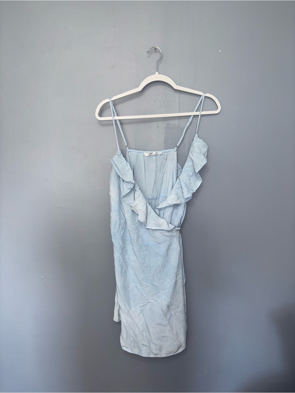 La Vie En Rose | Blue Wrap Dress | Size Large